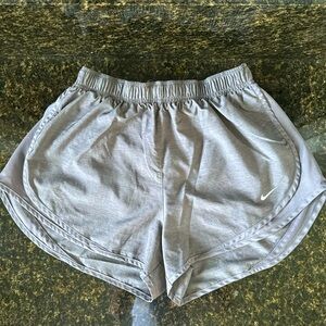 Gray Nike dry fit workout shorts
